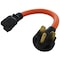 Ac Works Adapter Cord, STW, 1 Outlet(s) 6-15/20R, 6-30P, 1 ft., Orange S630620-012 - alternate 1